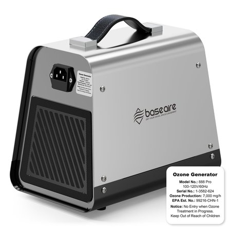 Baseaire AIR FILTER SYSTEM 888 PRO 7,000 MG/H OZONE GENERATOR 888 Pro-7G